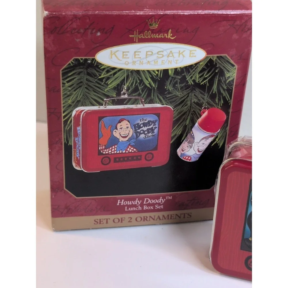 VTG 1999 Hallmark Keepsake Ornament Howdy Doody Lunch Box Set TV Show Thermos